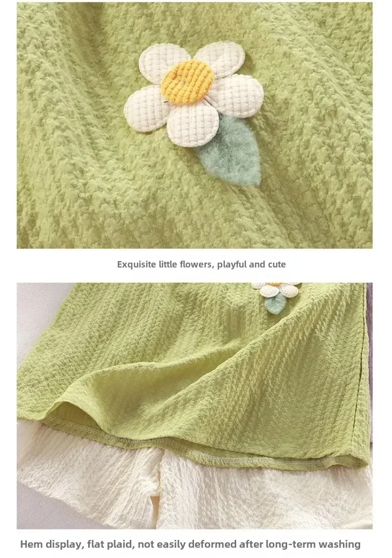 Girls' Floral Set with Vest — Image 15