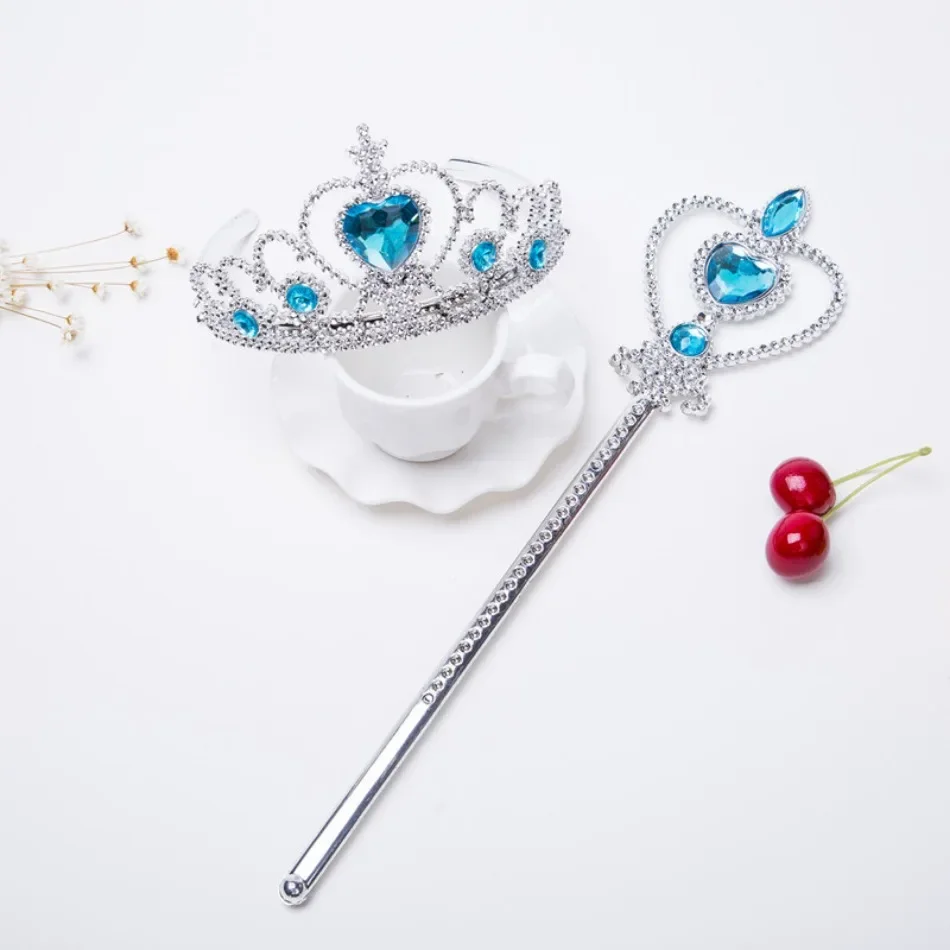 Girls' Shiny Crown and Scepter Set