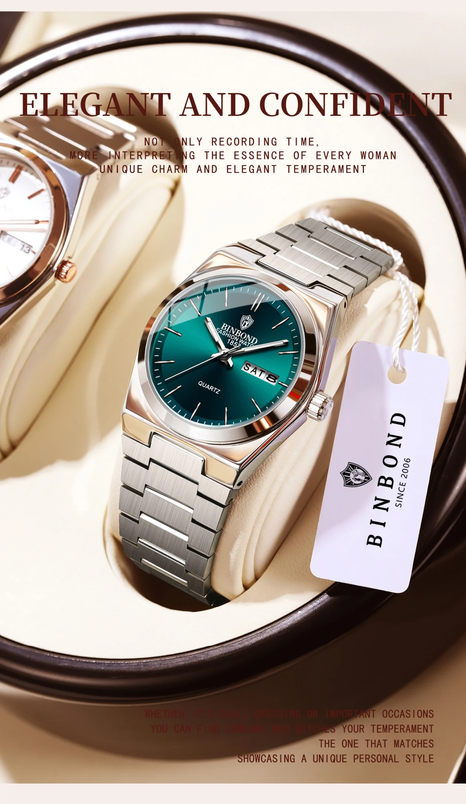 Women's Watch with Luminous Hands