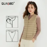 Lightweight Sleeveless Down Vest with Full Opening and Pockets — Image 2