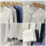 Slim-Fit Long Sleeve V-Neck T-Shirt — Image 6