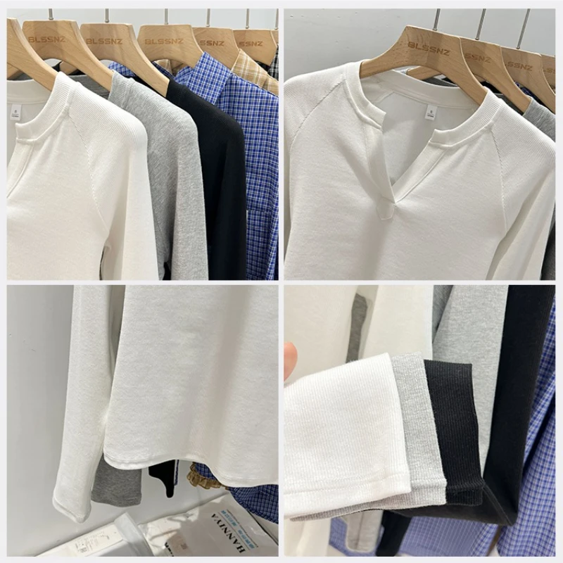 Slim-Fit Long Sleeve V-Neck T-Shirt