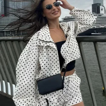 Polka Dot Long Jacket