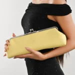 Faux Leather Evening Bag with Clasp — Image 5