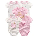 Newborn 5-Piece Short Sleeve Romper