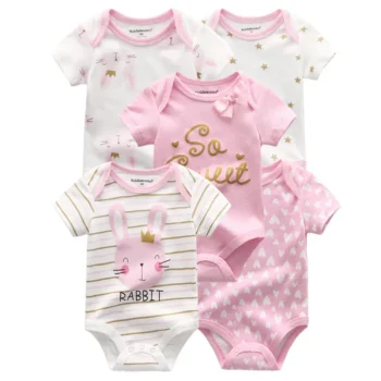 Newborn 5-Piece Short Sleeve Romper