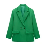 Women's Double-Breasted Blazer with Pockets — Image 6