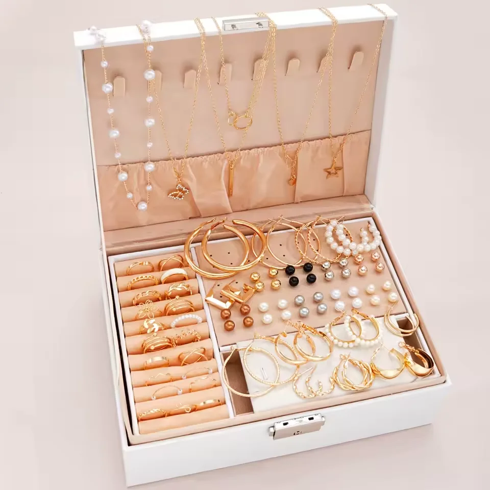 Gold-Tone Pearl Jewelry Set