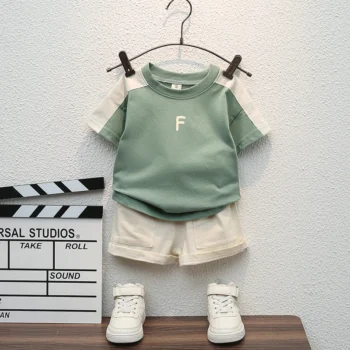 Baby Letter Print Cotton Set