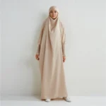 Prayer Abaya with Hood and Ruffled Sleeves — Image 2