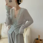 Vintage Lace Knitted Cardigan — Image 3