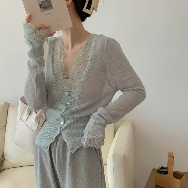 Vintage Lace Knitted Cardigan