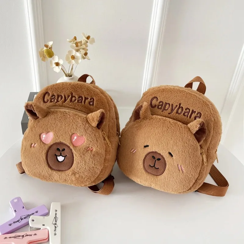 Capybara-Shaped Velvet Bag