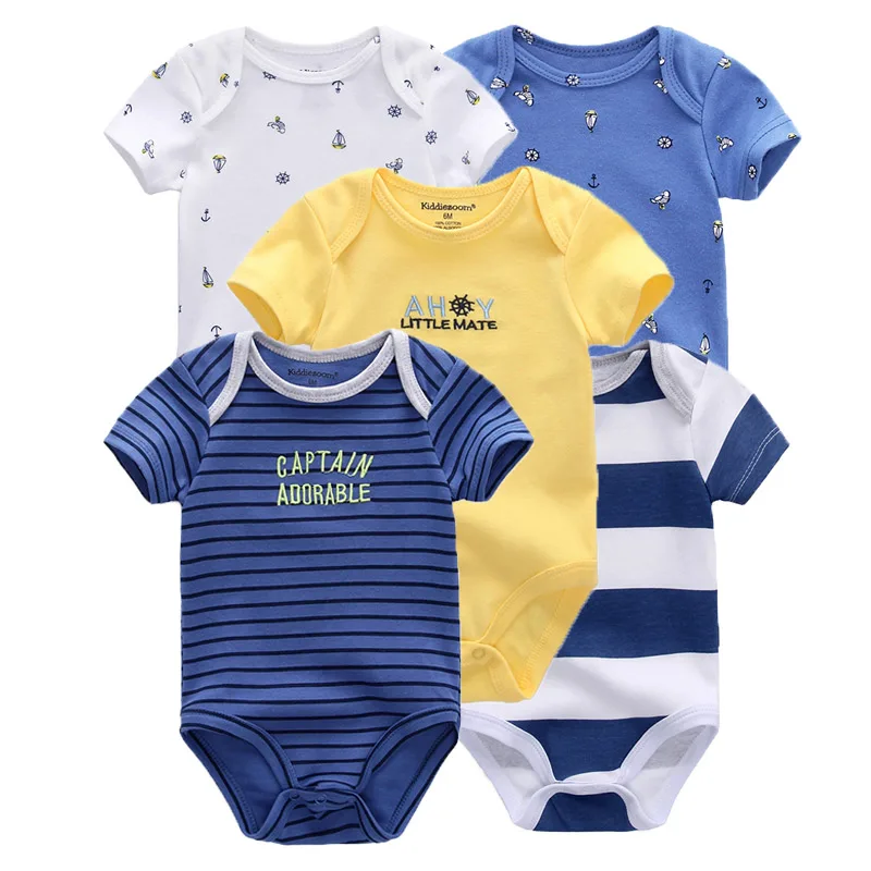 Newborn 5-Piece Short Sleeve Romper — Image 22