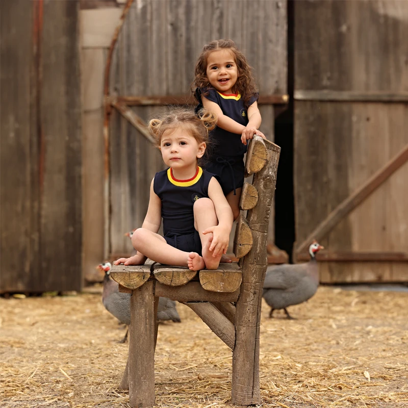 Striped Family Set with Collar