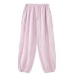 Ankle-Length High Waist Wide-Leg Pants with Tie — Image 6