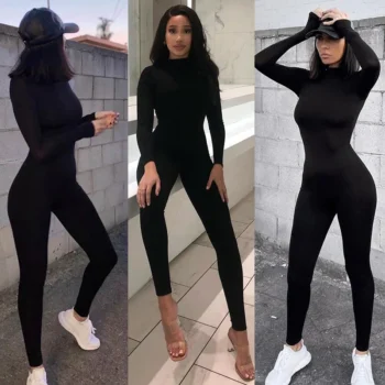 Streetwear Bodycon Long Sleeve Jumpsuit