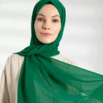 طرحة خمس قطع شيفون سادة — صورة 5