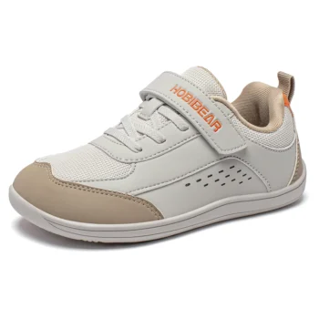 Kids' Minimalist Faux Leather Mesh Sneakers