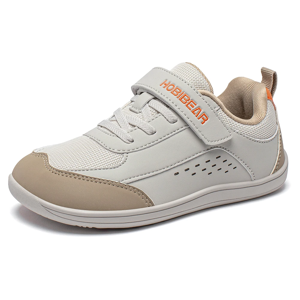 Kids' Minimalist Faux Leather Mesh Sneakers