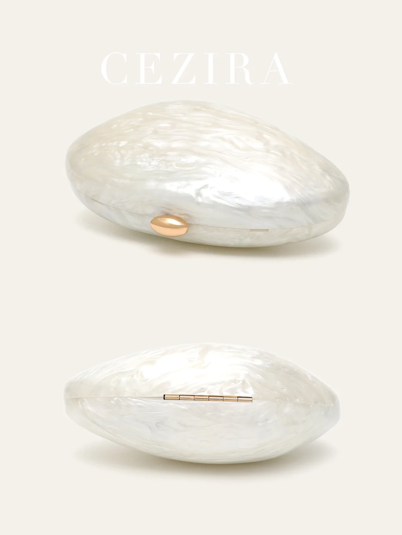 حقيبة سهرة بشكل صدفة أنيقة
