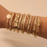 12-Piece Layered Open Bracelet Set