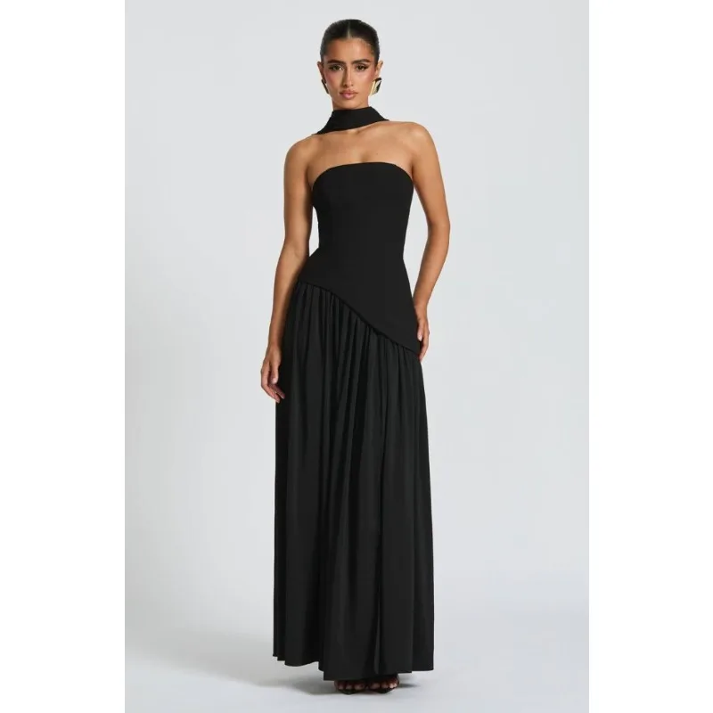 Elegant Sleeveless Round Neck Maxi Dress