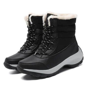 Water-Resistant Warm Lace-Up Winter Boots