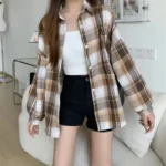 قميص بنقشة كاروهات بأكمام طويلة — صورة 5