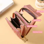 Leather Phone Wallet with Touchscreen Window — Image 6