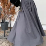 Elegant Gray Maxi Skirt — Image 4