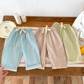 Kids' Casual Striped Summer Trousers
