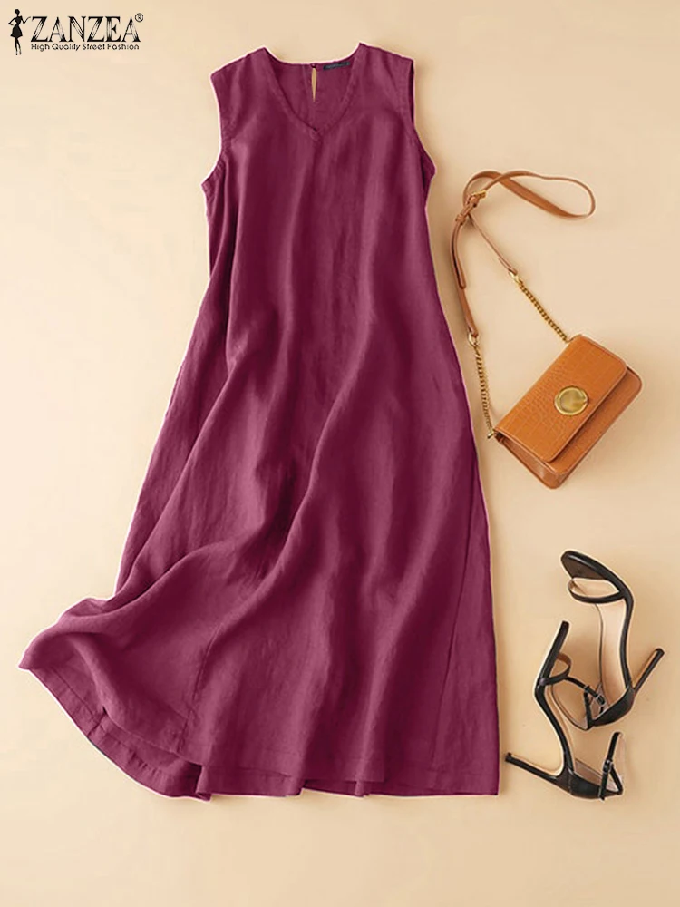 Sleeveless Cotton Summer Dress