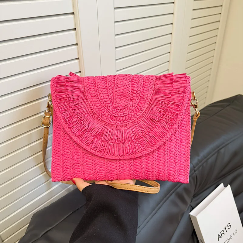 Handmade Straw Clutch Bag