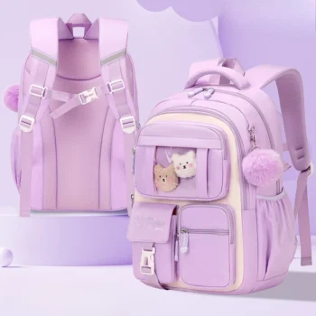 Girls' School Bag with Chest Clip