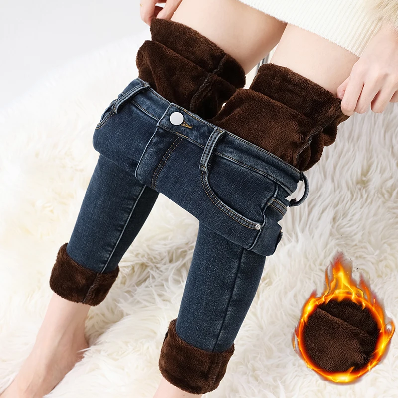 Slim-Fit Warm Winter Jeans