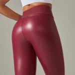 Faux Leather High-Waisted Pants — Image 5