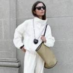 Turtleneck Autumn Jacket with Zipper — Image 2