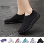 Women's Slip-On Shoes with Rubber Sole