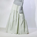 White Cotton Summer Skirt — Image 2