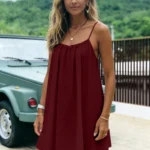 Loose Off-Shoulder Dress with Straps — Image 2