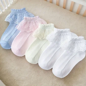 Girls' Lace Cotton Socks
