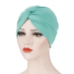 Solid Color Stretchy Instant Head Wrap — Image 2