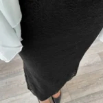 Fitted White Lace Maxi Skirt — Image 5