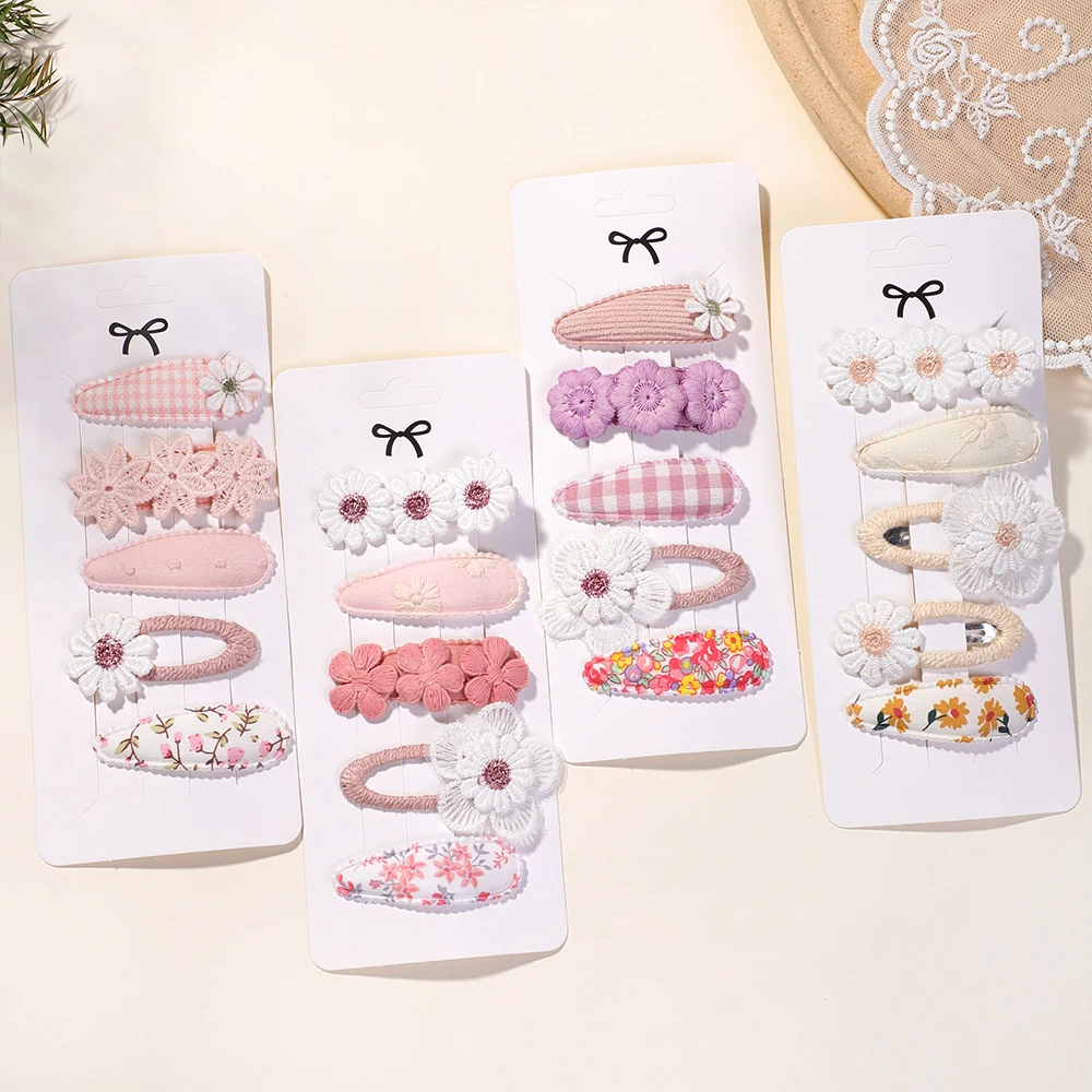 Kids' 5-Piece Printed Hair Clip Set