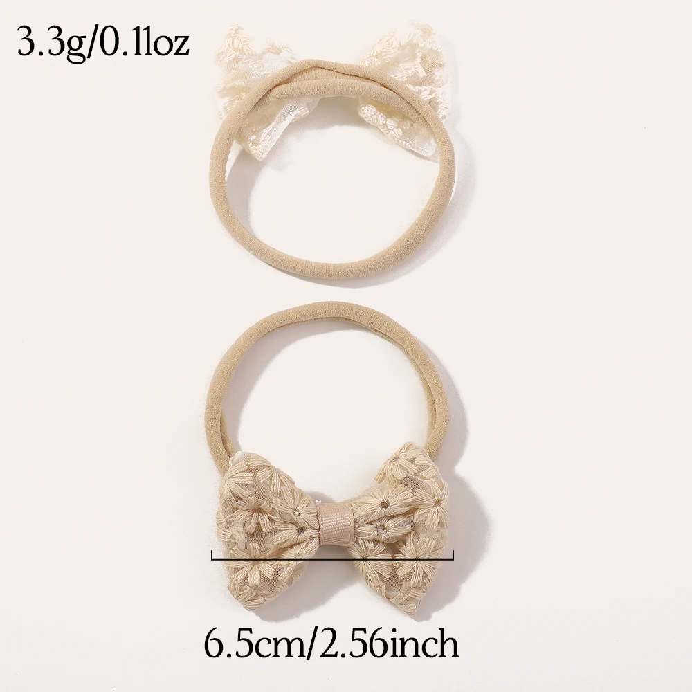 Newborn 4-Piece Embroidered Headband Set