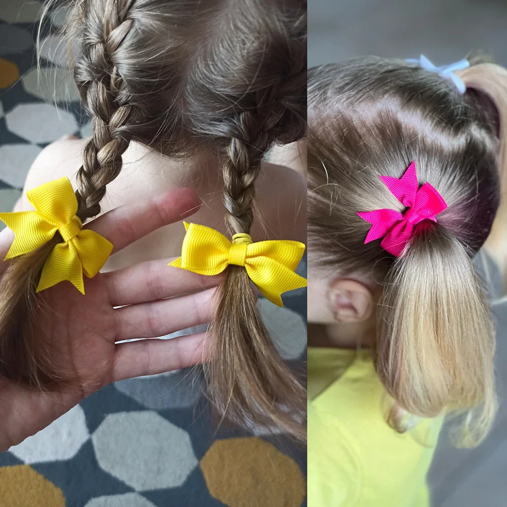 10-Piece Grosgrain Ribbon Hair Bow Set