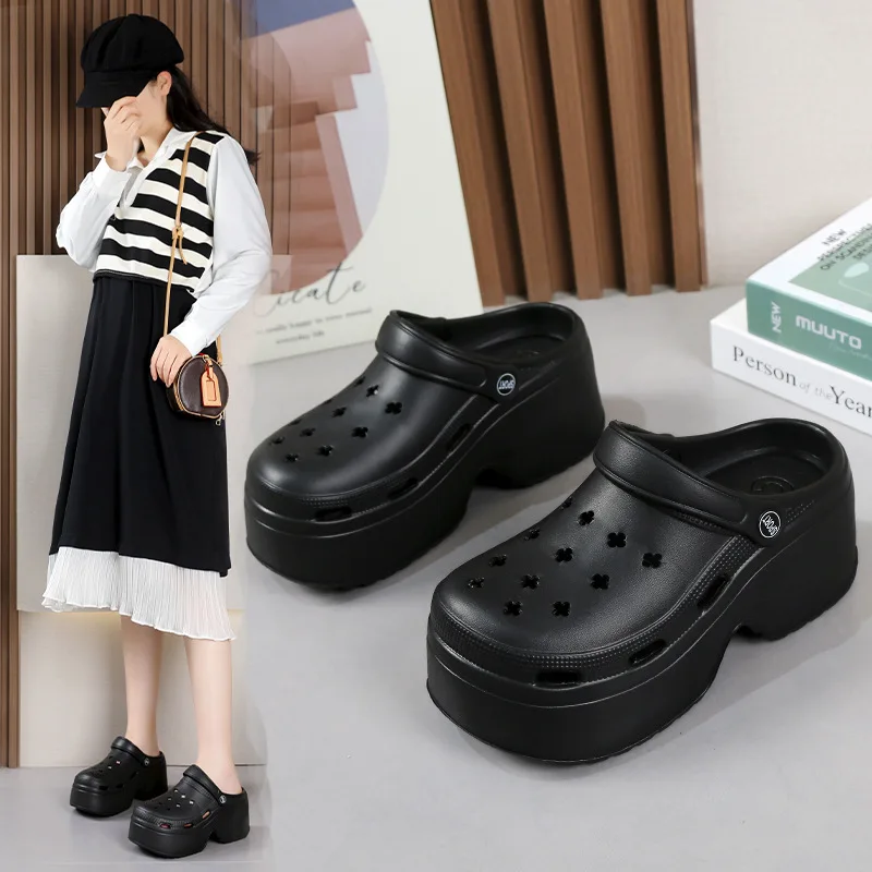 Thick High-Heel Summer Slippers