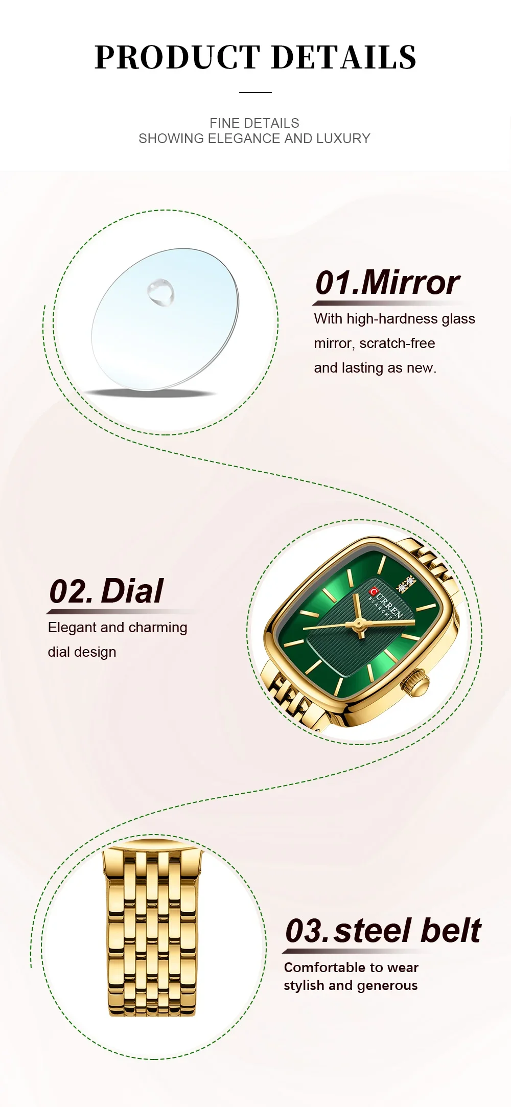 Casual Stainless Steel Watch