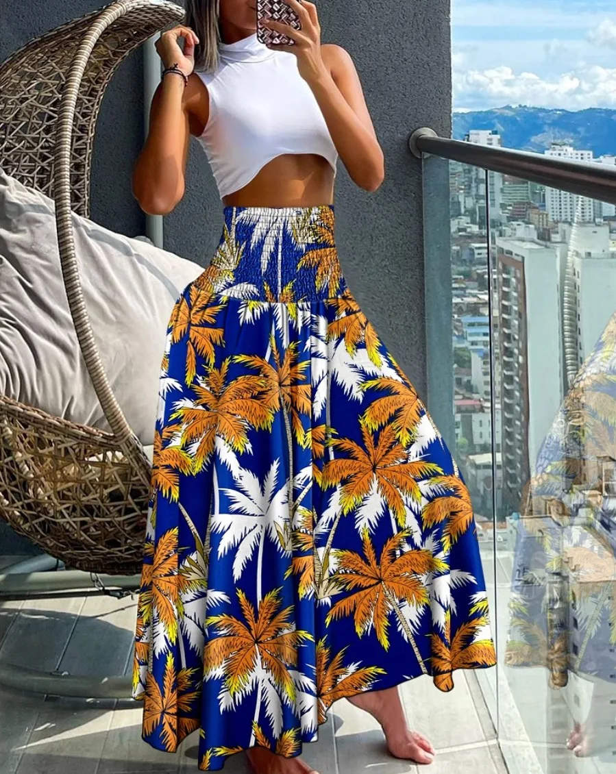 Bohemian Skirt with Elastic Waist